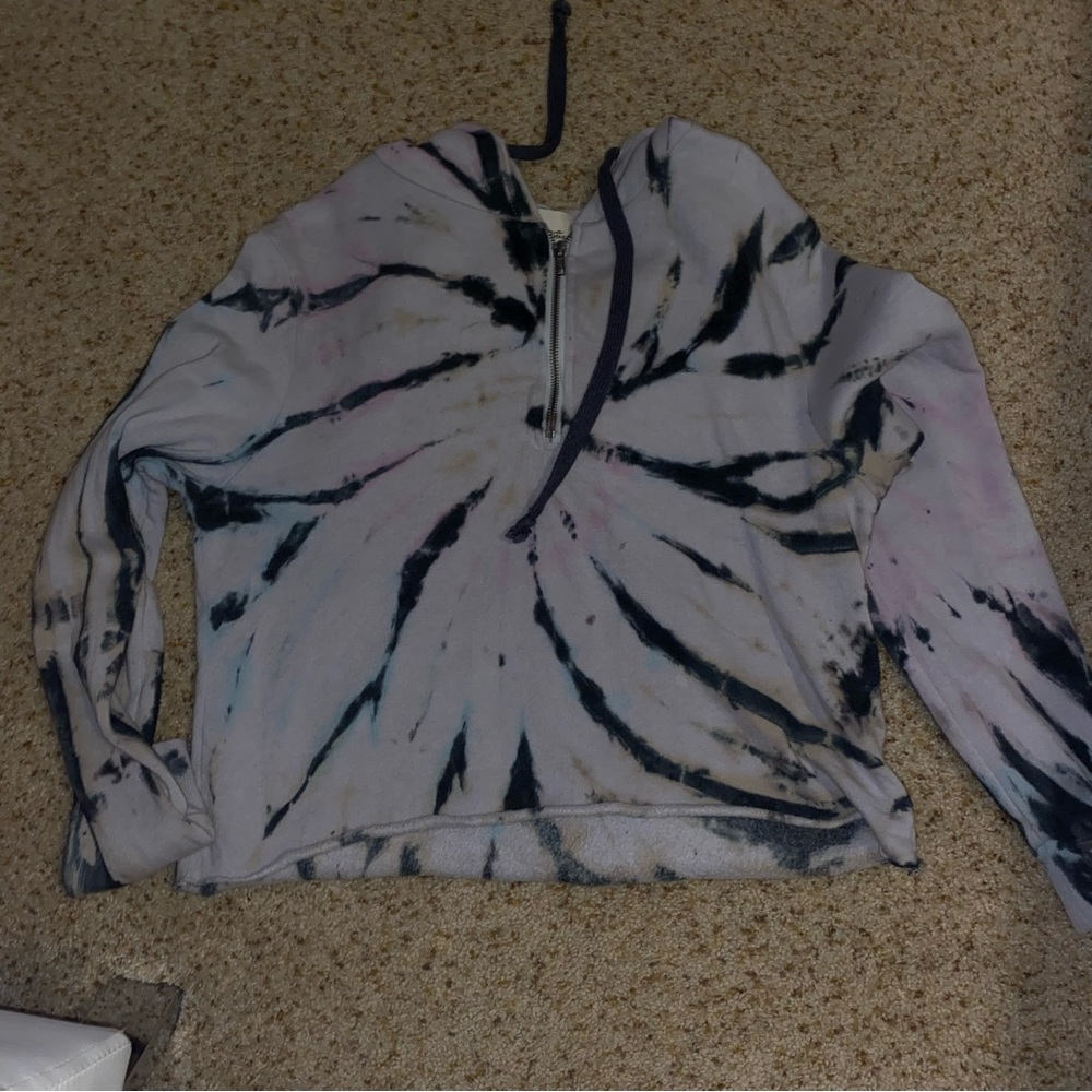 tie dye half zip